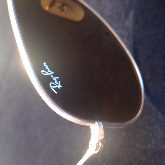 Ray-Ban Gold / Smoked Amber Brown Aviator Sunglasses - Picture 6 of 10